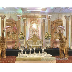 Décor de mariage indien vintage, scène pour célébration de mariage, tajwada, - Product Image 1