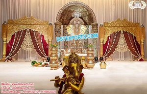 Deslumbrante boda Bollywood tema escenario de boda Maharani etapa decoración maravillosa boda recepción etapa - Product Image 2