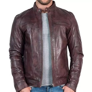 100% High Quality Genuine <b>Leather</b> <b>Jacket</b> Custom <b>Long</b> Slim Fit Design <b>Leather</b> <b>Jackets</b> For Boys Wholesale Design - Product Image 4