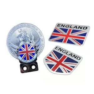 Insignia de Metal hecha a medida para coche, pegatina de Reino Unido, emblema de gato de la Unión