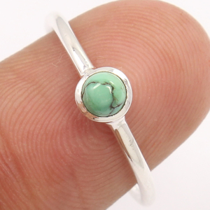 Joyería de moda Anillo de turquesa natural Elaborado a partir de 925 Anillo de declaración de turquesa de plata esterlina sólida Suministro de joyería de La India - Product Image 2