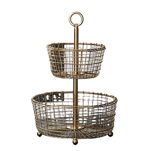 ชั้นเก็บไข่สามชั้นเคลือบด้วยผงสีทองอุปกรณ์ครัวทำจากเหล็กโลหะระดับพรีเมียมสำหรับการจัดแสดงและจัดเก็บที่หรูหรา - Product Image 1