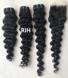 Mechones de pelo humano virgen sin procesar, grado de templo indio alineado, Real, suelto, vendedor directo de la India - Product Image 3