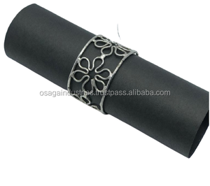 MODERN <b>WIRE</b> <b>FLOWER</b> DESIGN ROUND NAPKIN RING BEST TABLE DECORATIVE NAPKIN RING HOLDER HIGH QUALITY - Product Image 1