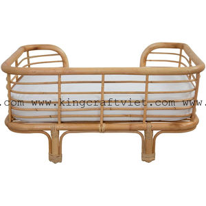 King Craft Viet Fabricante Natural Rattan Camas para mascotas Perrera Venta al por mayor Vietnamita Animal Patrón Fibra Camas Casa para mascotas - Product Image 4
