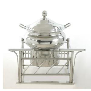 Ensemble de chauffe-plats en acier inoxydable pour buffet plat de service rond pour réchauffer les aliments pour les fêtes de mariage et les événements - Product Image 2