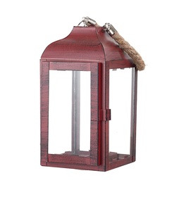 Hermosa linterna de madera con tapa de metal para decoración interior y exterior - Product Image 6