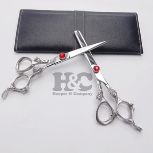 Ciseaux de haute qualité Ventes directes d'usine Couleur argent Ciseaux de coupe de cheveux professionnels en acier inoxydable pour les soins capillaires Logo d'emballage - Product Image 6