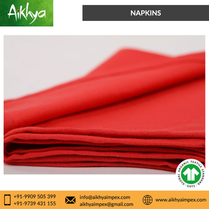 Promotionnel Offre Spéciale Couleur Rouge Vif 100% bio Serviettes de Table en Coton - Product Image 2