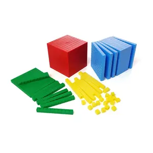 新的学习工具塑料底座十积木玩具套装幼崽数学的孩子