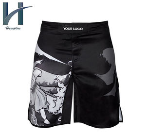 Short mma pour hommes, Design épaissi, à votre propre vêtement noir, dernier design, 2022 - Product Image 1