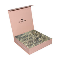 Emballage personnalisé en carton rose pliable, boîte-cadeau avec fermeture magnétique, pour Bikini, maillot de bain, emballage en forme de livre