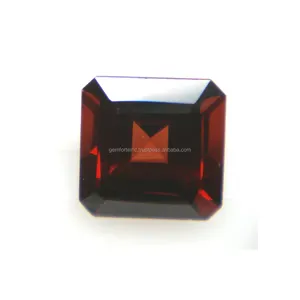 Natural Garnet Gemstone Emerald Cut Faceted Red Color High Quality Loose Gemstone Natural Mozambique Red Garnet Loose Gemstone
