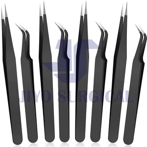 Pince à cils noire Plasma Outil de suppression de faux cils courbée et pointue - Product Image 6