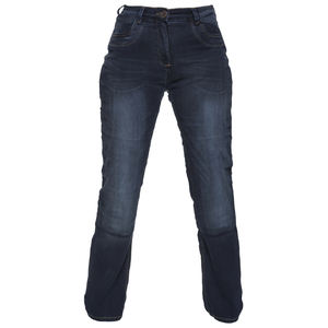 กางเกงยีนส์นักขี่จักรยานซักเบารับการออกแบบได้ตามต้องการสำหรับฤดูหนาวกางเกงยีนส์ทรงสูงสไตล์ยุโรปป้องกันอย่างดีเยี่ยมระบายอากาศสีน้ำเงินเข้ม - Product Image 1