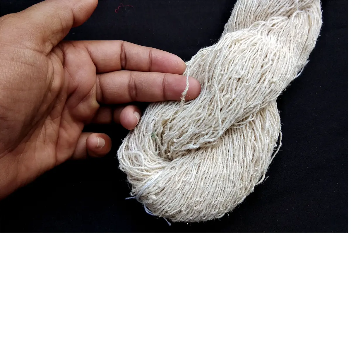 natural bleached hemp yarns for yarn and fiber stores, suitable for dyeing