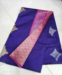 Banarasi Soie Jacquard Saree Blouse Dames Usage Quotidien Fête Festival Porter Doux Coton Soie Sari En Gros Bas Prix Indien - Product Image 3