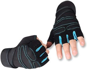 Gants d'entraînement sur mesure avec double paume couche rembourrée soutien-poignet haltérophilie Gym utilisation Super septembre offre en gros - Product Image 1