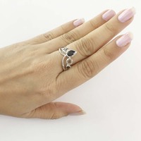 Nouvelle Arrivée Bague de Mariage Élégante et Mignonne en Argent Sterling 925 avec Pierre Précieuse Quartz Fumé pour Fête Bijoux de Meilleure Qualité
