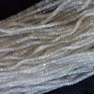 Cuentas de piedra lunar blanca, hebras redondas facetadas para hacer joyas, piedras curativas, facetas de luz de luna, certificado por terceros - Product Image 6