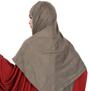 Georgette-bufanda musulmana árabe de tudán para mujer, Hijab de gasa con burbuja lisa, moda de Dubái, venta al por mayor - Product Image 5
