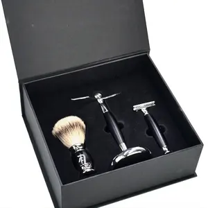 Kit de afeitado para barberos y cuidado Personal superventas | Prestige Razor Packaging 17 | Maquinilla de afeitar, soporte y cepillo para hombres y mujeres