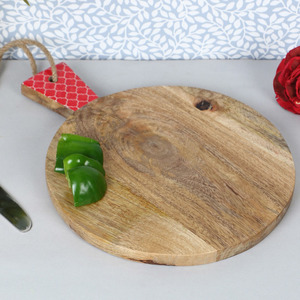 เขียงไม้มะม่วงดีไซน์วงกลมเครื่องใช้ในครัวเขียงไม้สำหรับสับพิซซ่ากระทะไม้ธรรมชาติใช้ในครัว - Product Image 2