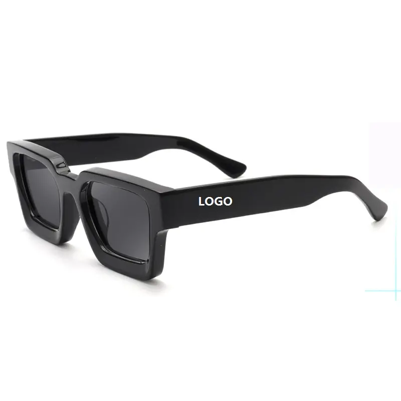 Occhiali da sole firmati di lusso in acetato occhiali da sole quadrati Unisex personalizzati retrò occhiali da sole polarizzati TAC da uomo UV400