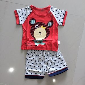 Nouvelle conception, meilleur article, qualité export, momo, 100% coton respirant, ensemble haut et bas 2 pièces pour bébés garçons, article très vendu au Bangladesh - Product Image 1