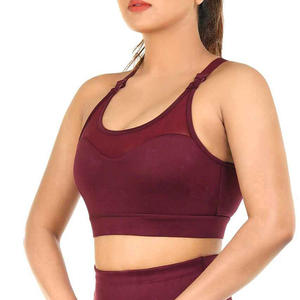 Ensemble de soutien-gorge de sport en élasthanne léger pour femmes personnalisé en gros respirant grande taille haut décontracté avec soutien-gorge de sport rembourré en néoprène Yoga - Product Image 1