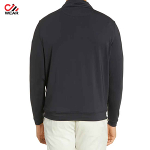 Sweat-shirt à col montant pour homme, coupe classique, couleur unie, respirant, en polyester tricoté, décontracté, pour l'automne - Product Image 3