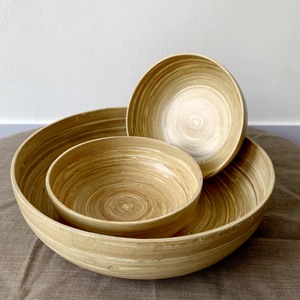 Ensemble d'assiettes et saladiers en bambou filé de couleur personnalisée et écologique pour enfants quantité minimale de commande 100 pièces pour présentations - Product Image 5