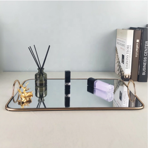 Plateau de rangement de luxe à cadre métallique, avec galvanoplastie, style européen, objet décoratif - Product Image 4