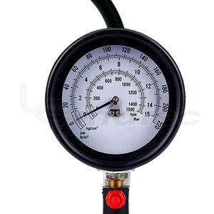 Pompe à air portable Lematec, pistolet de gonflage de pneus avec manomètre analogique, affichage analogique, métal, 151-250 Psi, pour pneus de voiture - Product Image 6