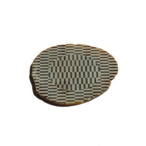 Symbole ligne gravée en Agate, symbole sur tranche, gravé, Design - Product Image 1