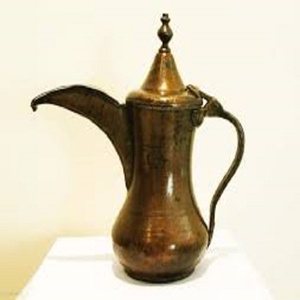 หม้อกาแฟทองเหลืองโบราณโบราณโบราณ Dallah สำหรับชาและกาแฟ - Product Image 1
