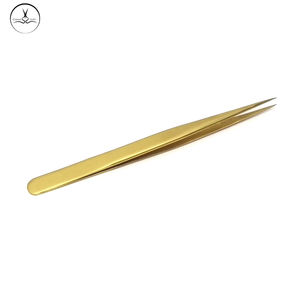 Pinzas para Extensión de Pestañas Golden Caesar, Acero Inoxidable Profesional, Puntas Dentadas y Lisas, Agarre Perfecto, 13mm de Largo - Product Image 3