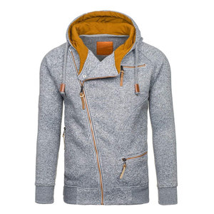 Venta al por mayor de logotipo de diseño personalizado Unisex en blanco con cremallera completa Casual Street wears PullOver sudaderas con cremallera - Product Image 1