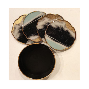 Ensemble de sous-verre de forme ronde de conception tendance avec la plus grande tasse de qualité et ensemble de sous-verre du fabricant en Inde - Product Image 4