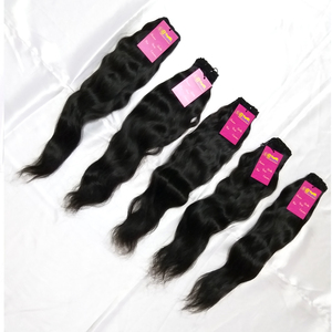 Cabello Humano Natural Sin Procesar, Cabello Humano Virgen de Templo Indio, Cabello Humano Ondulado Birmano Virgen, Extensiones Manejables, Proveedores - Product Image 4