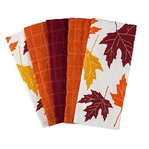 Terry 100% Organic Cotton GOTS Certified Printed Waffle Style <b>Kitchen</b> <b>Hand</b> <b>Towels</b> Quick-Dry Soft Water Absorbent for Home Use - Product Image 5