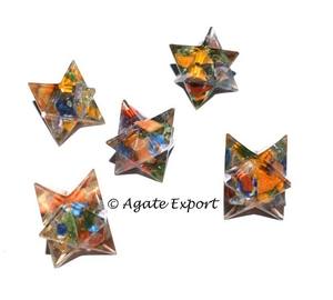 Lot de sept pierres chakras, Orgone, Merkaba, étoile - Product Image 2