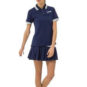 T-shirts Polo simples pour femmes avec short d'été sur mesure de couleur unie - Product Image 2