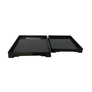 Bandeja de Sushi cuadrada desechable al por mayor contenedor de almacenamiento de plástico PP con proceso de blíster negro HDB40 para cajas de embalaje de alimentos - Product Image 5