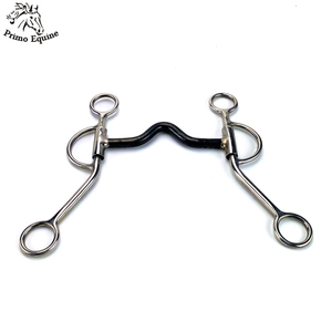 Chất Lượng Cao Tùy Chỉnh Ngựa <span class=keywords><strong>Bit</strong></span> Màu Đen Ngọt Ngào Sắt Combo Chân/Quét Trở Lại Chân <span class=keywords><strong>Snaffle</strong></span> <span class=keywords><strong>Bit</strong></span> Phong Cách Mới - Product Image 2