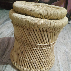 Tabouret de jardin tissé à la main pouf repose-pieds canne en bambou petits tabourets et poufs Console incrustée d'os - Product Image 1