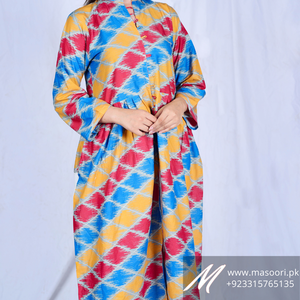 Digital Print Lawn With Embroidery Work <strong>long</strong> <strong>Frock</strong> <strong>Design</strong> For Women For Summer - Product Image 3