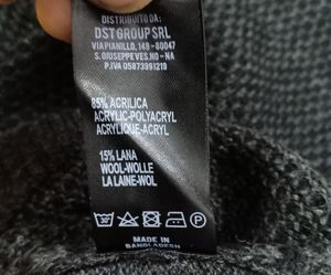 Ensemble de vêtements Overrun Étiquettes de marque Pull à col rond à manches longues pour hommes Anti-rétrécissement Nylon/Acrylique Décontracté Noir - Product Image 6