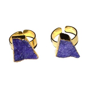 Aqva — bague druse fantaisie, en pierres précieuses, livraison d'agate - Product Image 6