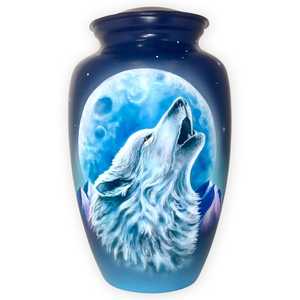 Urne de pêche en métal solide peinte à la main pour cendres, urne de crémation pour adulte avec sac en velours gratuit de Style américain/européen - Product Image 6